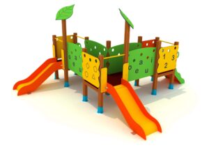 complejo parque infantil con paneles lúdicos