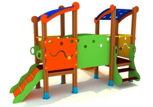 casita con pasarela para niños