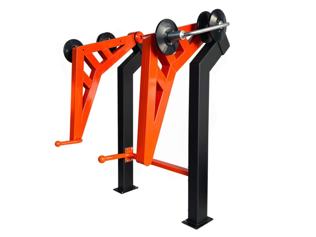 Jalón Dorsal DUMF08 – Aparato de musculación exterior con pesas
